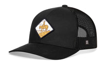 Load image into Gallery viewer, Horse & Cowboy Trucker Hat | Black Diamond Snapback