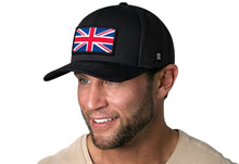 Load image into Gallery viewer, United Kingdom Flag Trucker Hat | Black UK Union Jack Snapback