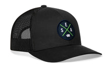 Load image into Gallery viewer, Seattle Trucker Hat | Black SEA X Snapback