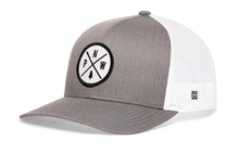 Load image into Gallery viewer, PNW Trucker Hat | Gray-White PNW X Snapback