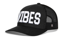 Load image into Gallery viewer, VIBES Trucker Hat | Black Good Times Snapback