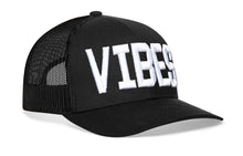 Load image into Gallery viewer, VIBES Trucker Hat | Black Good Times Snapback