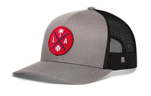 Load image into Gallery viewer, Los Angeles Trucker Hat | Red LA X Baseball Snapback