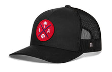 Load image into Gallery viewer, Los Angeles Trucker Hat | Red LA X Baseball Snapback