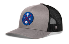 Load image into Gallery viewer, Los Angeles Trucker Hat | Blue LA X Baseball Snapback