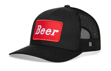 Load image into Gallery viewer, Beer Trucker Hat | Black Drinking Snapback