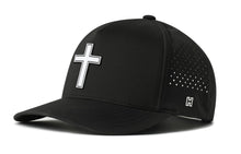 Load image into Gallery viewer, Cross Performance 5-Panel Hat | White PVC Christian Flexfit® Snapback