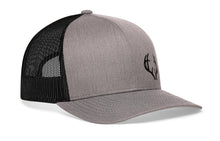 Load image into Gallery viewer, Buck Antler Trucker Hat | Gray-Black Buck Antler Snapback