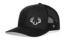 Load image into Gallery viewer, Buck Antler Trucker Hat | Black Buck Antler Snapback