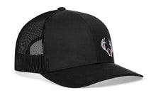 Load image into Gallery viewer, Buck Antler Trucker Hat | Black Buck Antler Snapback