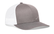 Load image into Gallery viewer, Wave Trucker Hat | Gray-White Beach Snapback