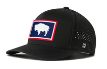 Load image into Gallery viewer, Wyoming Flag Performance 5-Panel Hat | WY Buffalo Flexfit® Snapback