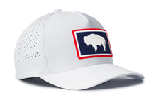 Load image into Gallery viewer, Wyoming Flag Performance 5-Panel Hat | WY Buffalo Flexfit® Snapback