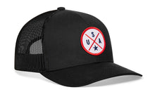 Load image into Gallery viewer, USA Trucker Hat | Black America Snapback