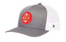Load image into Gallery viewer, Kansas City Trucker Hat | Black KC X Football Snapback
