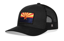 Load image into Gallery viewer, Arizona Flag Trucker Hat  |  Black CA Snapback
