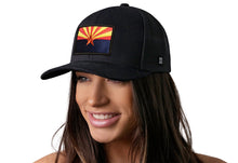 Load image into Gallery viewer, Arizona Flag Trucker Hat  |  Black CA Snapback
