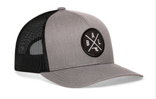 Load image into Gallery viewer, Baltimore Trucker Hat  |  Gray-Black BAL X Snapback
