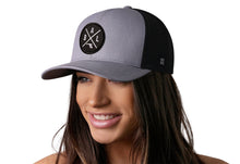 Load image into Gallery viewer, Baltimore Trucker Hat  |  Gray-Black BAL X Snapback
