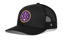 Load image into Gallery viewer, Baltimore Trucker Hat  |  Black BAL X Football Snapback
