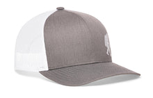 Load image into Gallery viewer, Bigfoot Trucker Hat  |  Gray-White Sasquatch Snapback
