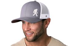 Load image into Gallery viewer, Bigfoot Trucker Hat  |  Gray-White Sasquatch Snapback
