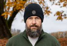 Load image into Gallery viewer, Boston Beanie | Black BOS X
