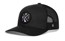 Load image into Gallery viewer, Boise Trucker Hat  |  Black BOI X Snapback
