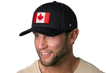 Load image into Gallery viewer, Canada Flag Trucker Hat  |  Black Canadian Snapback
