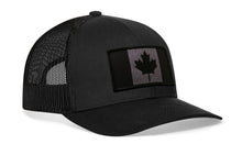 Load image into Gallery viewer, Canada Flag Trucker Hat  |  Black Canadian Tactical Snapback
