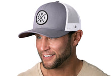 Load image into Gallery viewer, Chicago Trucker Hat  |  Gray-White CHI X Snapback
