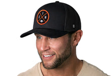 Load image into Gallery viewer, Cincinnati Trucker Hat  |  Black CIN X Football Snapback
