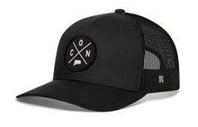 Load image into Gallery viewer, Connecticut Trucker Hat  |  Black CON X Snapback
