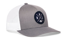Load image into Gallery viewer, Dallas Trucker Hat  |  Gray-White DAL X Football Snapback
