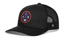 Load image into Gallery viewer, Denver Trucker Hat  |  Black DEN X Football Snapback
