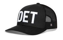 Load image into Gallery viewer, Detroit White Block Trucker Hat  |  Black Michigan Snapback
