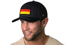 Load image into Gallery viewer, German Flag Trucker Hat  |  Black Germany Snapback

