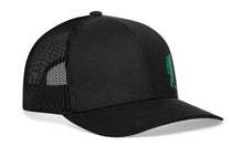 Load image into Gallery viewer, Green Bigfoot Trucker Hat  |  Black Sasquatch Snapback
