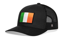 Load image into Gallery viewer, Ireland Flag Trucker Hat  |  Black Irish Snapback
