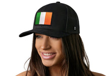 Load image into Gallery viewer, Ireland Flag Trucker Hat  |  Black Irish Snapback
