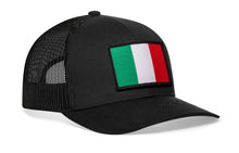 Load image into Gallery viewer, Italian Flag Trucker Hat  |  Black Italy Snapback
