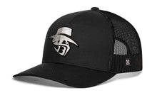 Load image into Gallery viewer, JBR Silver Logo  |  Black Metallic Leather Snapback
