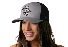 Load image into Gallery viewer, JBR Silver Logo  |  Gray Black Metallic Leather Snapback

