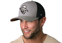 Load image into Gallery viewer, JBR Silver Logo  |  Gray Black Metallic Leather Snapback
