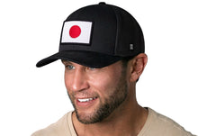 Load image into Gallery viewer, Japanese Flag Trucker Hat  |  Black Japan Snapback
