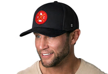 Load image into Gallery viewer, Kansas City Trucker Hat  |  Red Gold KC X  |  Black Snapback
