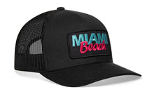 Load image into Gallery viewer, Miami Beach Trucker Hat  |  Black Beach Snapback
