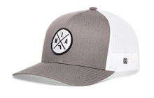 Load image into Gallery viewer, Miami Trucker Hat  |  Gray-White MIA X Snapback
