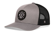 Load image into Gallery viewer, Minneapolis- St. Paul Trucker Hat  |  Gray-Black MSP X Snapback
