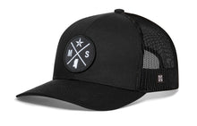 Load image into Gallery viewer, Mississippi Trucker Hat  |  Black MS X Snapback
